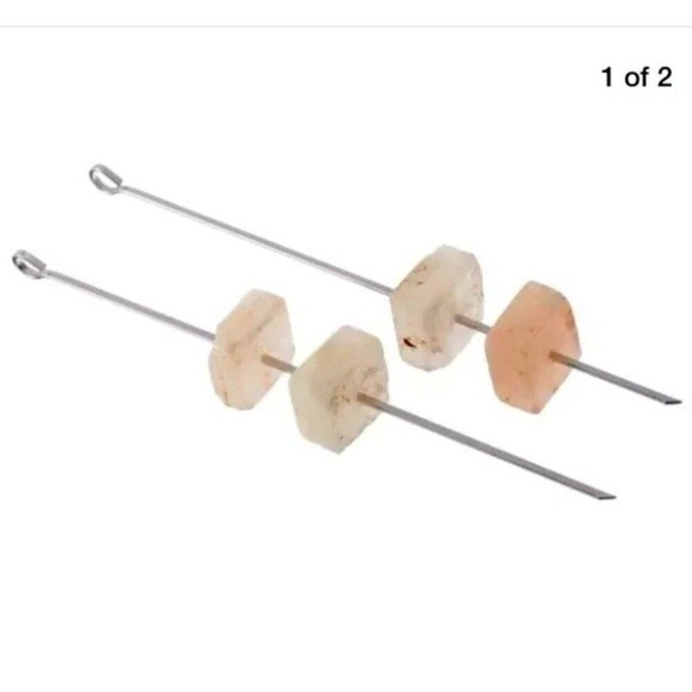 Williams Sonoma Himalayan Salt Cubes Skewers Set Kabob Barbecue Grilling